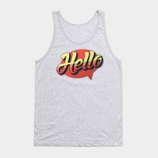 RETRO TYPOGRAPHY Hello Tank Top